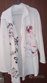 Camicia Bianca con Grafica "Valentine"