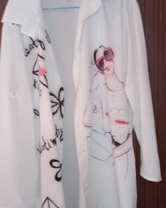 Camicia Bianca con Grafica "Valentine"