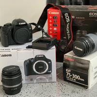CANON EOS 450D + obiettivi 18-55 mm e 75-300 mm