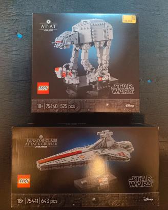 2 LEGO Set Star Wars AT AT & Venator Cruiser