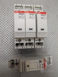 4 pz. ABB Contattore 20A Barra DIN 