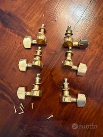 Meccaniche per chitarra color oro stile Grover