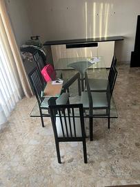 Tavolo Cristallo con sedie
