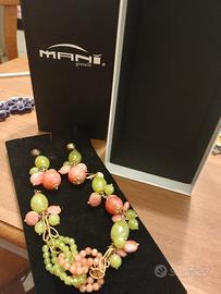 orecchini e bracciale in corallo