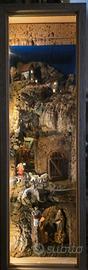 presepe artigianale in cassetta di legno