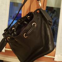 borsa piccola donna in Similpelle nera o azzurra