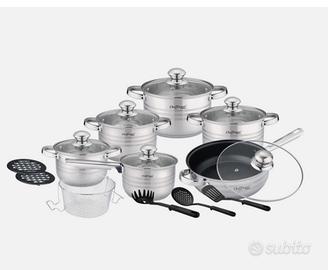 *Set Pentole Inox 18pz Nuovo*
