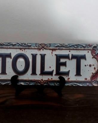 Insegna WC Bagno Toilet in metallo 