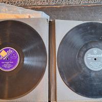 Lotto 12 Vinili 78 Giri d'Epoca + Album Raccoglito