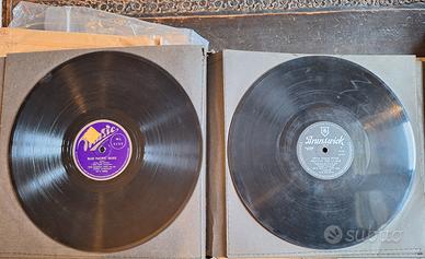 Lotto 12 Vinili 78 Giri d'Epoca + Album Raccoglito
