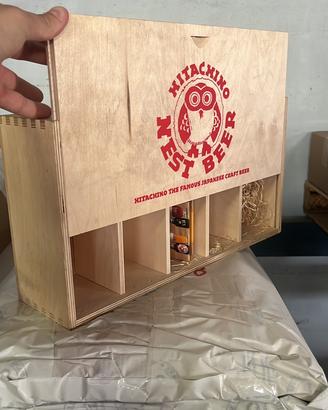 Cassetta in legno originale Hitachino Nest Beer