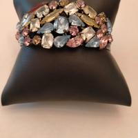 Bracciale con strass multicolor