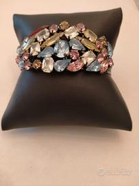 Bracciale con strass multicolor