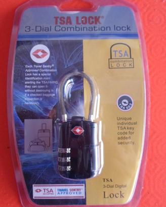 LUCCHETTO SICUREZZA DA VIAGGIO TSA LOCK