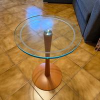 Tavolino vetro e legno