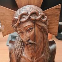busto Gesù Cristo in legno