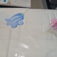 copriletto dipinto a mano