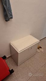 Panca scarpiera da ingresso 60x30x48 cm