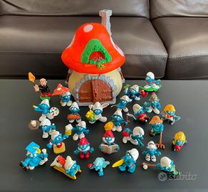 Casa fungo grande dei Puffi con Puffi