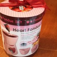 SET  PER FONDUTA - HEART Formaggio o Cioccolato