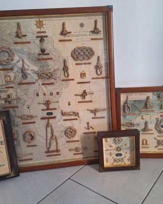 VINTAGE anni 80 - Arredamento quadri nautici nodi