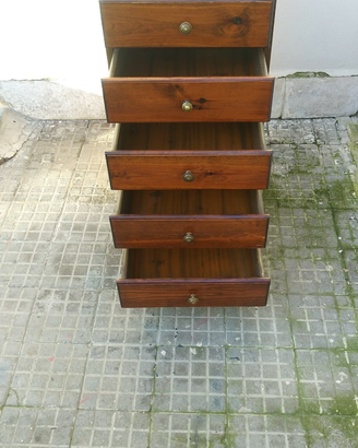 Cassettiera Mobiletto cucina Snaidero pino rosso