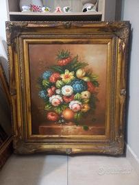 Quadro con cornice stile arte povera 