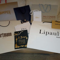 Buste shopper Dior,bulgari,camper.segue