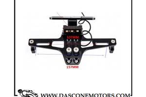 porta targa Nero Universale Moto Nuovo con luce ta