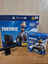 PS4 Pro 1TB BUNDLE + Scatola + 2 Controller + Move