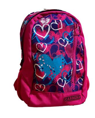Zaino Scuola Carrera – Fantasia Cuori Colorati