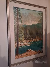 Quadro il lago di carezza