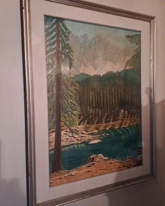 Quadro il lago di carezza