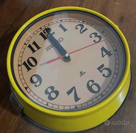 Orologio da parete Seiko Japan giallo
