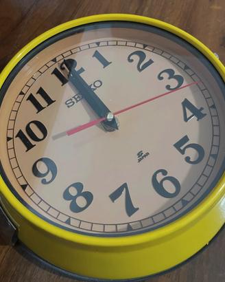 Orologio da parete Seiko Japan giallo