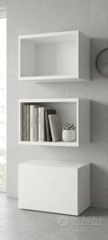 Tre strutture besta IKEA 60x40x38 bianche NUOVE
