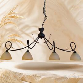 Lampadario sospensione 4 luci country rustico 80cm