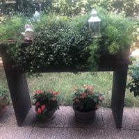 Fioriere rattan marrone