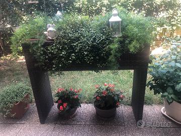 Fioriere rattan marrone