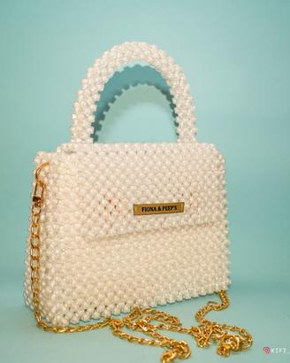 Borsa donna in perline fatta a mano