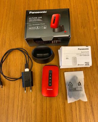 Panasonic- telefono cellulare 4G KX-TU550 Rosso