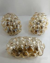 Raro tris di lampade Bubble anni 60'