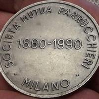 VECCHIA MEDAGLIA SOCIETA' MUTUA PARRUCCHIERI MILAN