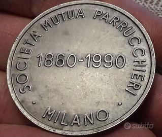 VECCHIA MEDAGLIA SOCIETA' MUTUA PARRUCCHIERI MILAN