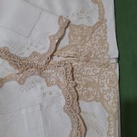 Lenzuola matrimoniale ricamato a mano a tombolo 