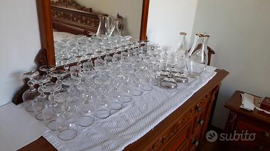 Servizio Cristallo Inciso e Oro Zecchino