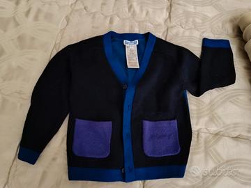 cardigan in  lana 55%  per bimbo 4 anni