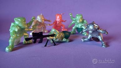 Kombattini, 6 mini figures, 1987, Hasbro, Vintage