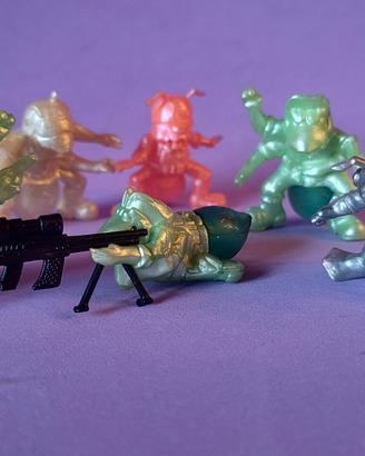 Kombattini, 6 mini figures, 1987, Hasbro, Vintage