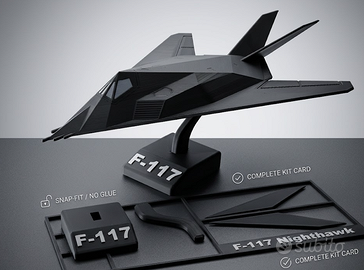 Modellino Aereo F-117 Stealth Kit Card 3D